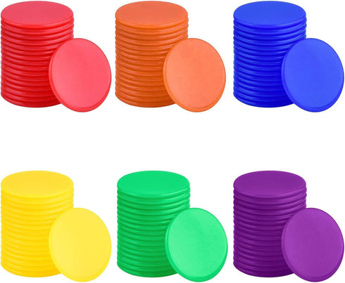 Coopay 900 Pieces Counters Counting Chips - Plastic Markers Mixed Colors for Bingo Chips Game Tokens
