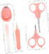 Nail Care Safe Nail Clipper and Scissors Kit for Cute Case Includes File and Tweezers for Gentle Grooming of Newborn