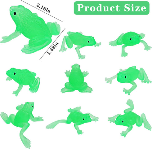 ONEST 40 Pieces Mini Frog Figurines Playset, Hand Painted Tiny Frogs, Realistic Rubber Figures for Kids Adults