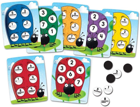 Learning Resources 10 on the Spot Ten Frame Game - Math Learning Games for Kids, 2-6 Players, Ages 5+