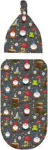 Nanyizly Set 0-6m Gnomes Mushrooms Frog Flower Newborns Beanie Swaddle Blanket Baby Receiving Blankets for Infant Boy