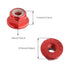 8PCS M4 Lock Nuts Flange, Aluminum Self-Tightening Wheel Hardware for Axial HPI TLR ECX RC Car Vehicles, Red
