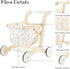 1 15.2 18.7 19.7 labebe Baby Push Walker Doll Stroller, Push Toy for Toddler, Shopping Cart for Girls and Boys Years