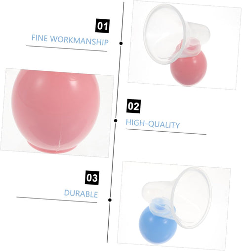 Set 2pcs Abaodam Manual Breast Pump for New Mothers, Portable Breastfeeding Suction Device with (Pink Blue)
