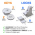 Ximenia Safety Magnetic Cabinet Locks, 8 Locks 2 Keys for Childproofing Drawers and Cabinets