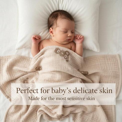 Pikabuki 2 Pack 47 40 inches, Muslin Swaddle Blankets for Boys Girls, Receiving Baby Blanket Large x Soft Breathable