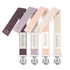4 Pack Set Baby Pacifier Clip Leash Holder Unisex for Gift with Neutral Solid Colors ;Soft Linen Pacifier Clips ;