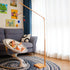 56 Inch, Wooden Floor-Standing Baby Crib Mobile Arm, Modern Aesthetic, Solid Beech Wood, Wood Wax Oil, Adjustable