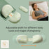 Olive Moon Maternity Travel Pregnancy Pillow | Portable Adjustable Belly Support Cushion for Pregnant Women | Compact