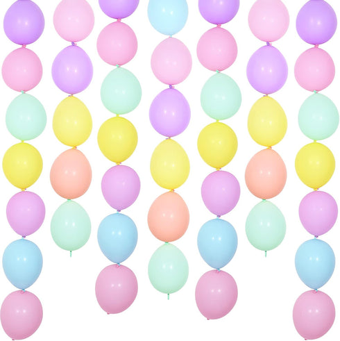 100 Pcs Macaron Link Balloons 10 Inch Latex for Birthday, Mother's Day, Gender Reveal, Wedding, Graduation Decoration