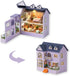 TuKIIE DIY Miniature Dollhouse Kit with Furniture, 1:32 Scale Opened & Closed Wooden House for Kids