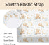 Pynnlts 52x28in Cartoon Bear Baby Crib Sheets Fitted Crib Sheet for Boys Girls Cute Bear Moon Stars Clouds Baby Sheet