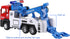 haomsj Toy Tow Truck - Pull Back Miniature Carrier Truck for Boys and Girls with Lights and Sound