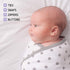 Set CuddleBug Baby Swaddle - Adjustable & Muslin Blankets (Spots & Stripes)