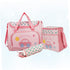 GLSTOY Set Large Capacity Tote Diaper Bag Changing Pad Bottle Holder Car Print