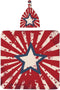 Star Stripes Baby Swaddle Blanket with Beanie Set, Newborn Receiving Blankets 35.4"X 35.4" USA Flag Soft Wrap Gift