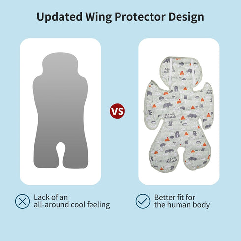 Car Seat Gel Baby Cooling Pad, Double Sided Breathable Ice Seat Liner for Stroller, Baby Chair, Child Safety Seat