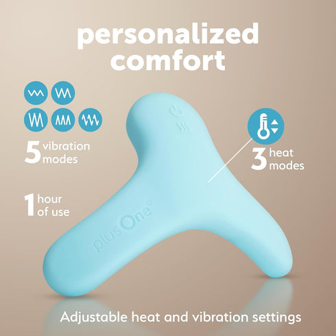 plusOne Breast & Body Massager for Breastfeeding and Postpartum Care Heated Lactation Support Tool, Hands-Free Bra-Fit