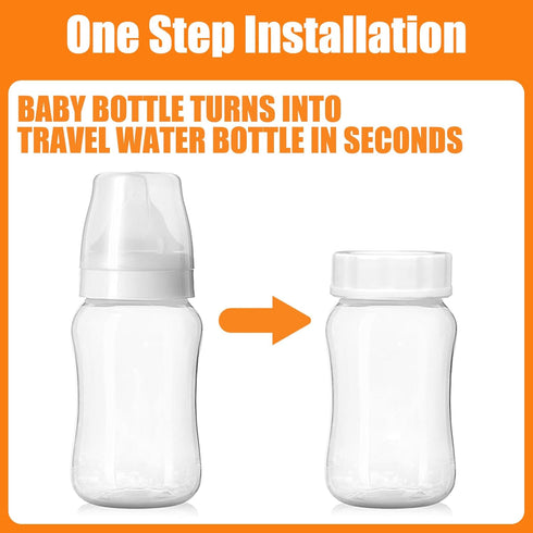 nonarttoy 8pcs Baby Bottle Caps Compatible with Evenflo Wide Neck Baby Bottle, Travel and Storage Bottle Lids