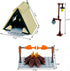 Camping Building Block Kit, Tent Bonfire Camping Lights, Nature Glamping Outdoors Adventures Toy for Boys Girls Age 6-14