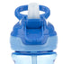 Nuby Thirsty Kids Push Button Flip-it Soft Spout Water Bottle, Easy Grip Band, Blue Sharks, 12 Oz