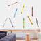 CozyDecor Big Crayon Wall Decals Decorations DIY Stickers for Classroom Playroom, Crayon Decals