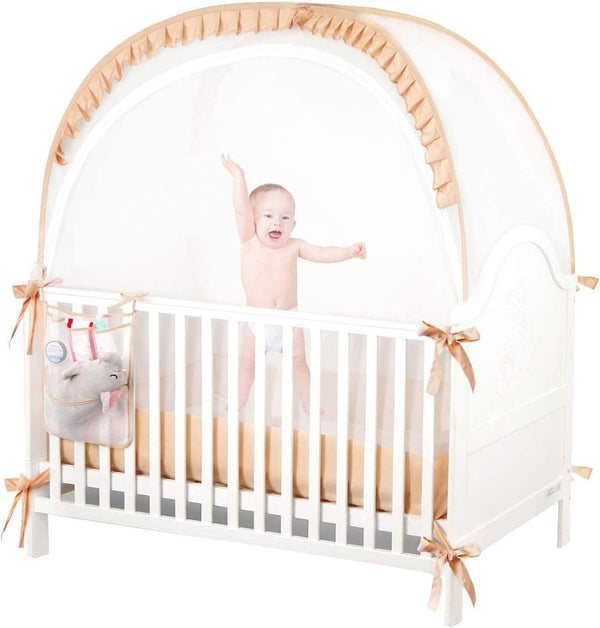 JOINSI Baby Crib Pop up Tent Infant Safety Mesh Cover Net - Canopy