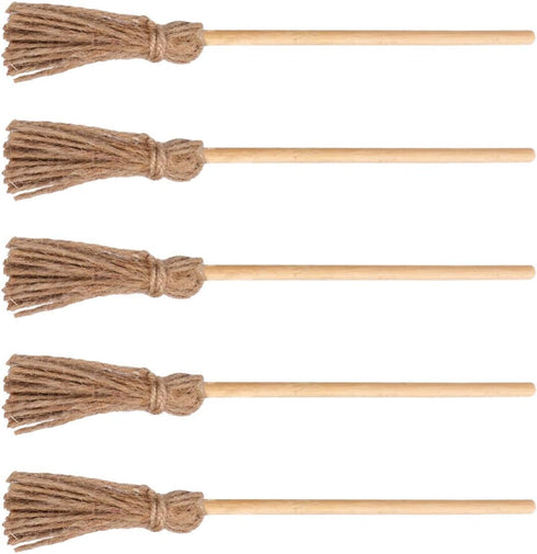 TOYANDONA 5pcs Dollhouse Miniature Broom, Micro Landscape Decor for Dollhouse Furniture Props