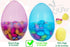 6" Inch 12-Pack The Dreidel Company Fillable Easter Eggs Jumbo Translucent, Colorful Plastic Jumbo Easter, Stands
