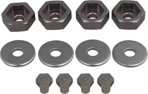 Mxfans Titanium Alloy N10237 RC 1:10 Model Car Wheel Hex Adapter 12mm to 17mm, Set of 4 Upgrade Parts