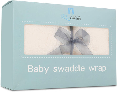 0-6 Baby Swaddle Blanket | Ultra-Soft Plush Essential for Infants Months | Receiving Swaddling Wrap White | Ideal