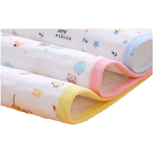 Monvecle Baby Infant Cotton Waterproof Changing Pads - 3pcs Pack, Washable Reusable Diapers Liners Mats (28"x20")