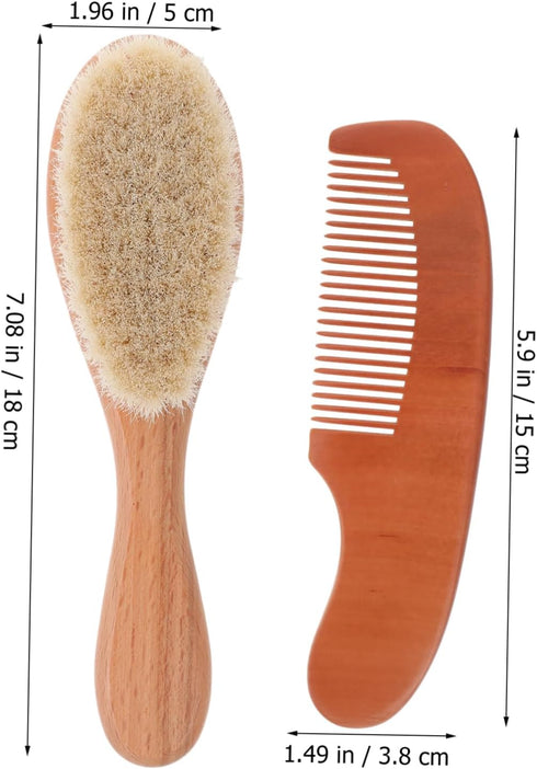 Set Gentle Hair Care Accessories for Newborns - Brush and Comb