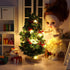 SXFSE 1:12 1 Dollhouse Decoration Accessories, Dollhouse Miniature Pc Mini Christmas Tree with Light