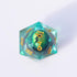 DND D20 Dice Removable D20 with Leather Chain & Solid Steel Cage for Dungeons and Dragons RPG