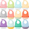 Mepase Silicone Bibs Waterproof Silicone Baby Bibs Soft Adjustable Baby Feeding Unisex