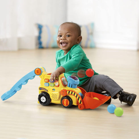 VTech Pop-a-Balls Push & Pop Bulldozer, Yellow