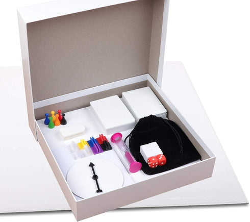 143 Set Madanar Blank Create Your Own Board Game Kit DIY Piece - Perfect for School Projects: Player Pieces, Spinner