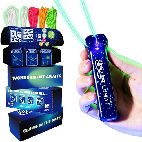 ZipString Luma - The Patented Glow-in-The-Dark Toy That Flies a Loop of