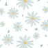 100% Lambs & Ivy Sweet Daisy Cotton White/Blue Floral Baby Fitted Crib Sheet