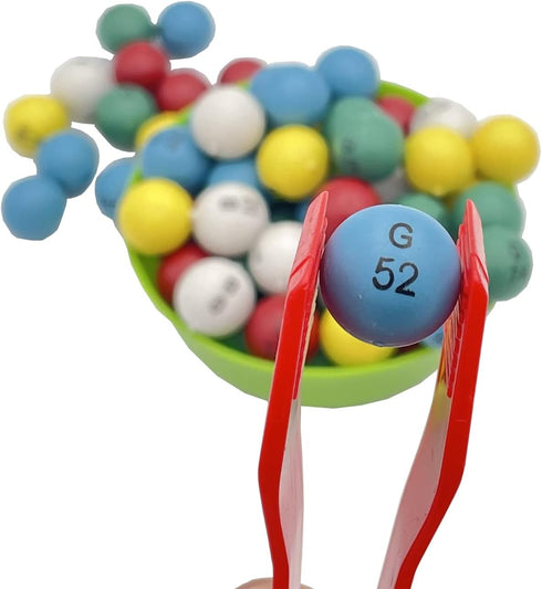 Plastic Bingo Balls, 3/5 inch Multicolored | 75 Count, Perfect for Bingo Nights, Raffles, and Lost Ball Replacements