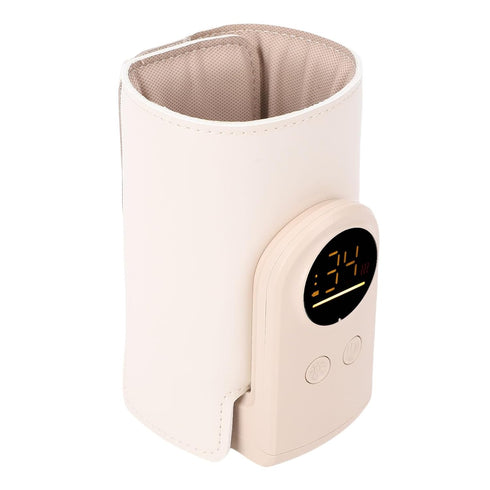 Focket Portable Bottle Warmer, Fast Heating USB Rechargeable Milk Warmer with LED Display for Breastmilk Formula