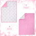 5 Set SmoothNovelty Pcs Pink Bow Crib Bedding Include Print Crib Sheets Bed Skirt Comforter Pad Cover Wall Stickers