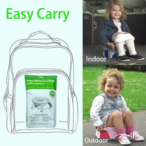 Vivisuyou 90 2-in-1 Disposable Potty Bags Liners Compatible with OXO Tot Go Potty, Refill Bags for Toddler Toilet