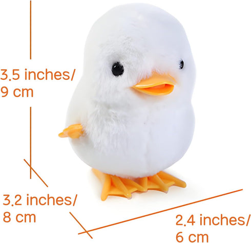 HawaStar (Pack 4) Easter Wind-Up Plush Toys Fluffy Realistic Jumping Chicks & Ducks for Kids