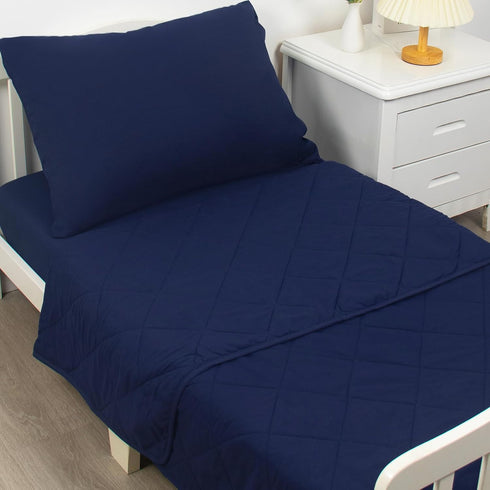 4 Set,Ultra Set,Includes Biloban Piece Toddler Bedding Soft and Breathable Crib Bedding Quilted Comforter,Fitted