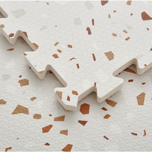 Simple Kid Co. 4x6 Clay Terrazzo Play Mat for Babies, Children and Toddlers, Feet, Interlocking Foam Tiles, Soft