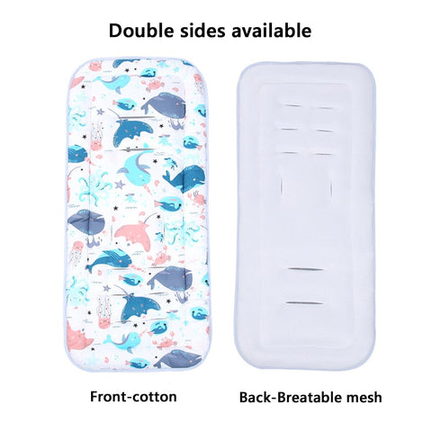 Baby Stroller Seat Liner Kids Pushchair Seat Cushion Mat Universal Breathable Stroller Liner Insert Stroller Cushion Pad Thick Cotton Stroller Liner Seat Pad Cover for (Whale &Octopus)