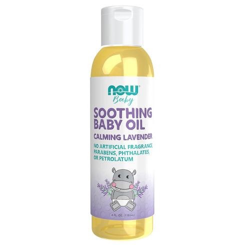 NOW Baby, Soothing Baby Oil, Calming Lavender, No Artificial Fragrance, Parabens, Phthalates,