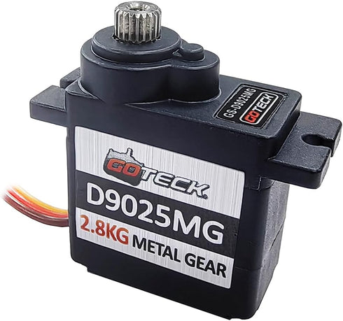 2PCS D9025MG 9g GOTECK Mini Servo, Micro Full Metal Gear Digital Servo,with Metal Horn for RC Car Model Boat Fixed-Wing